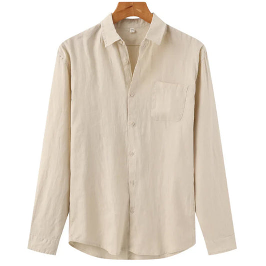 Autumn Men's Linen Shirt Sale