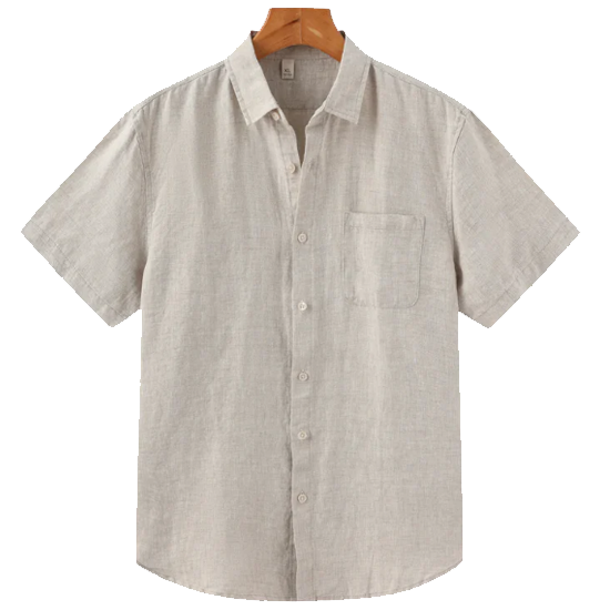 Breezy Men's Henley Linen Shirt