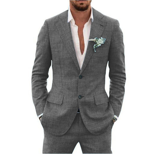 Elegant Linen Blazer Suit Set