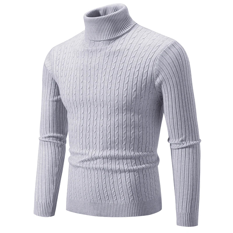 Cozy Men's High Neck Pullover